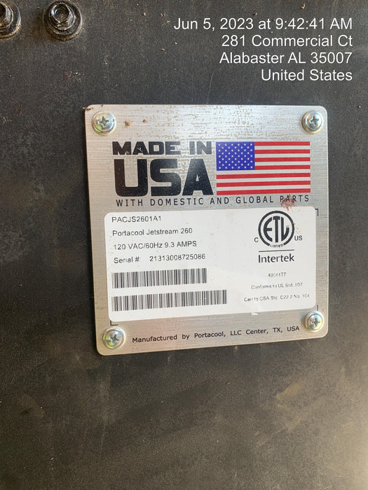 2022 PORTACOOL PACJS2601A1