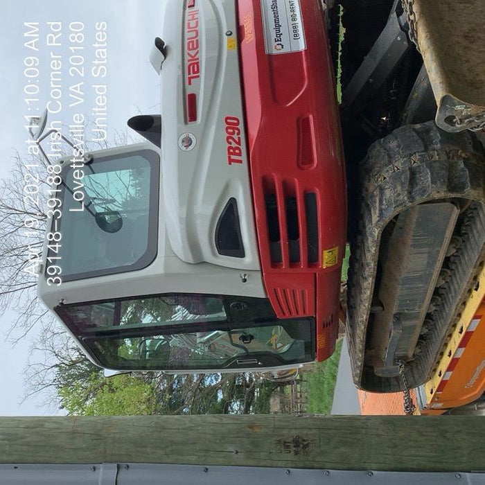 2020 Takeuchi TB290C Cab/Heat/Air, Rubber Tracks, Manual TAG QC