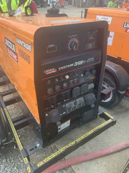 2021 Lincoln Electric Vantage 322 Vantage 322 Ready Pak 3 w/ Decals, ORANGE (includes trailer, cable rack, fender light kit) NO Telematics