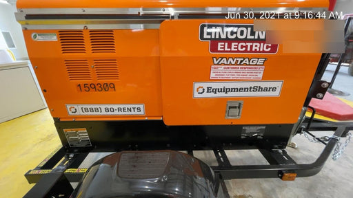 2021 Lincoln Electric Vantage 322 Vantage 322 Ready Pak 3 w/ Decals, ORANGE (includes trailer, cable rack, fender light kit) NO Telematics