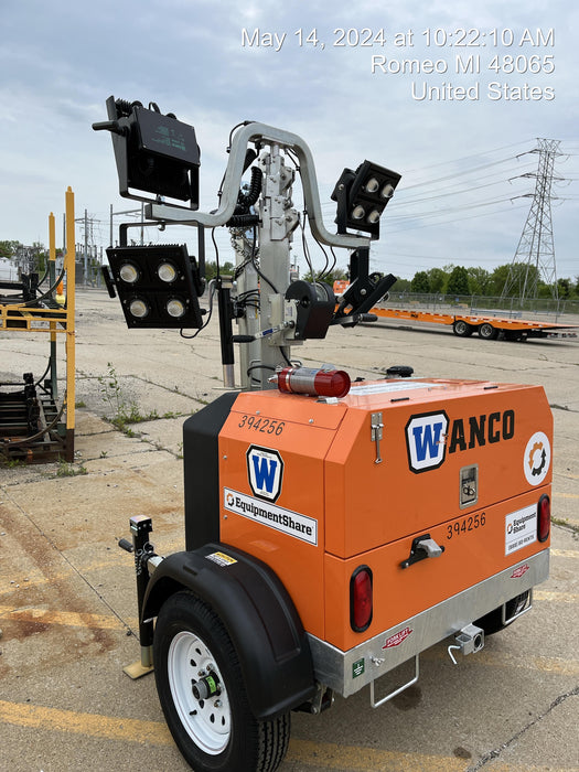 2024 Wanco WLTT-4MM4K Diesel, Deep Sea Controller, Shore Power Plug, Auto Start, (4) 350W LED Floodlights, 4kW Generator, 60 Gal Fuel Tank, 2" Ball, T3