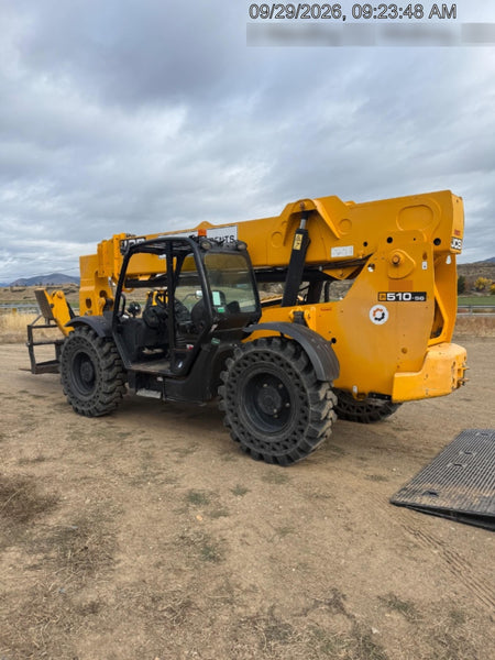 2020 JCB 510-56 Canopy, Solid Tires, Work Lights, Beacon, Aux Hydraulics, Back up Alarm, Lifting Eye, ES Decals