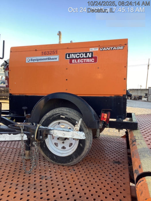 2021 Lincoln Electric Vantage 322 Vantage 322 Ready Pak 3 w/ Decals, ORANGE (includes trailer, cable rack, fender light kit) NO Telematics