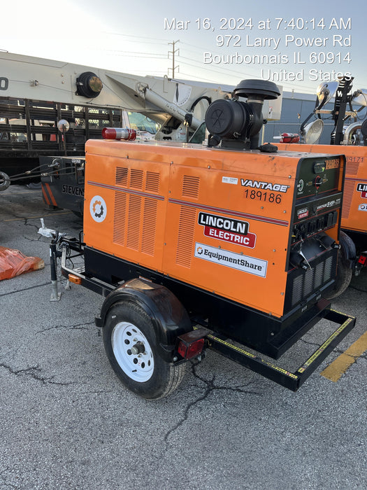 2021 Lincoln Electric Vantage 549X Ready Pak 3, ORANGE (includes trailer, cable rack, fender light kit)