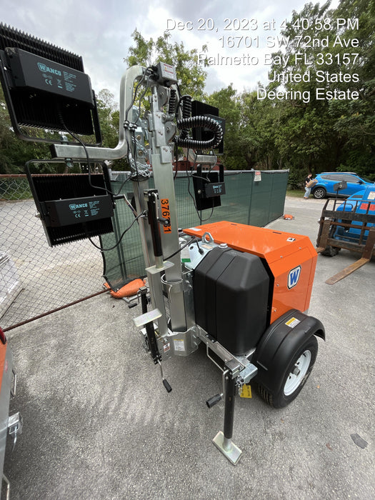 2023 Wanco WLTT-4MM4K Diesel, Deep Sea Controller, Shore Power Plug, Auto Start, (4) 350W LED Floodlights, 4kW Generator, 60 Gal Fuel Tank, 2" Ball, T3