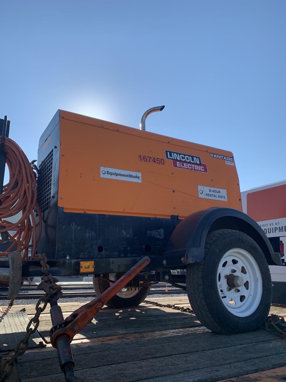 2021 Lincoln Electric Vantage 322 Vantage 322 Ready Pak 3 w/ Decals, ORANGE (includes trailer, cable rack, fender light kit) NO Telematics