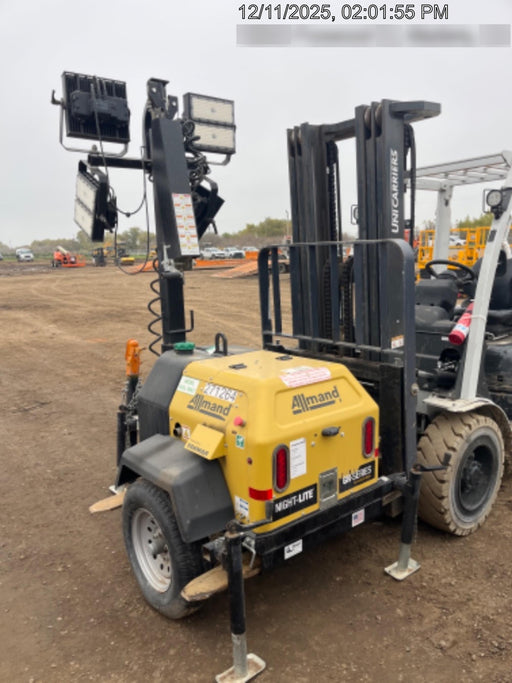 2022 Allmand NLV3GR (4) LED Light Fixture 350W, 23' Vertical Mast, 3kW Prime, Towable, ES Decals, T3