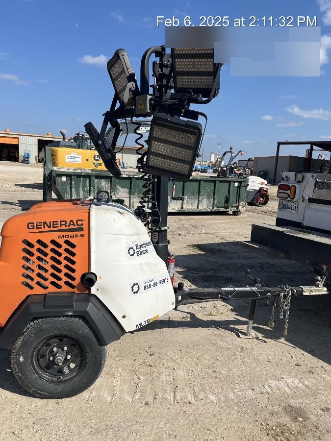 2024 Generac MLT2 Diesel, Flex Switch 120V Input, Powerzone Controller, 
(4) 320W LED Lights, 4kW Generator, 39.9 Gal Fuel Tank, 2" Ball, T3