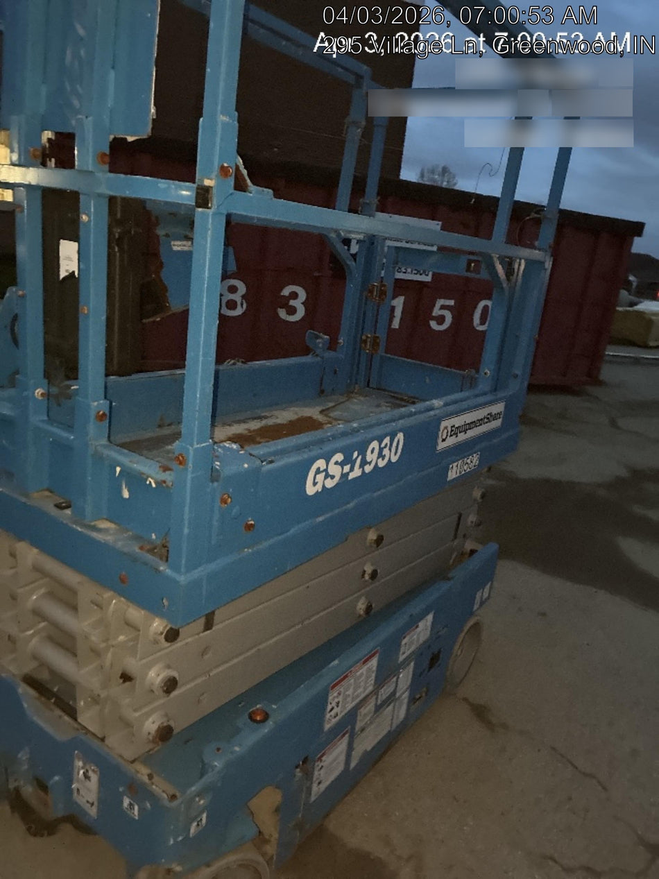 2020 Genie GS-1930 Solid Non Marking Tires, Beacon, Folding rails with half height swing gate