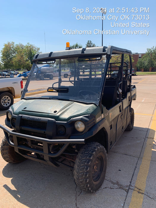 2019 Kawasaki Mule PRO-DXT Standard Options, Backup Alarm, Beacon, Plastic Hard Top, Poly Windshield, Horn Kit