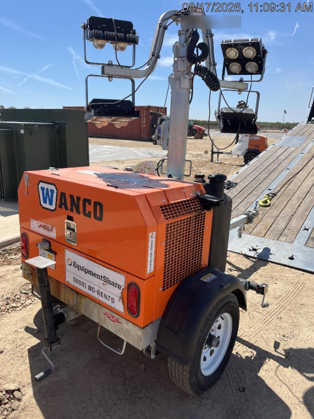 2024 Wanco WLTT-4MM4K Diesel, Deep Sea Controller, Shore Power Plug, Auto Start, (4) 350W LED Floodlights, 4kW Generator, 60 Gal Fuel Tank, 2" Ball, T3
