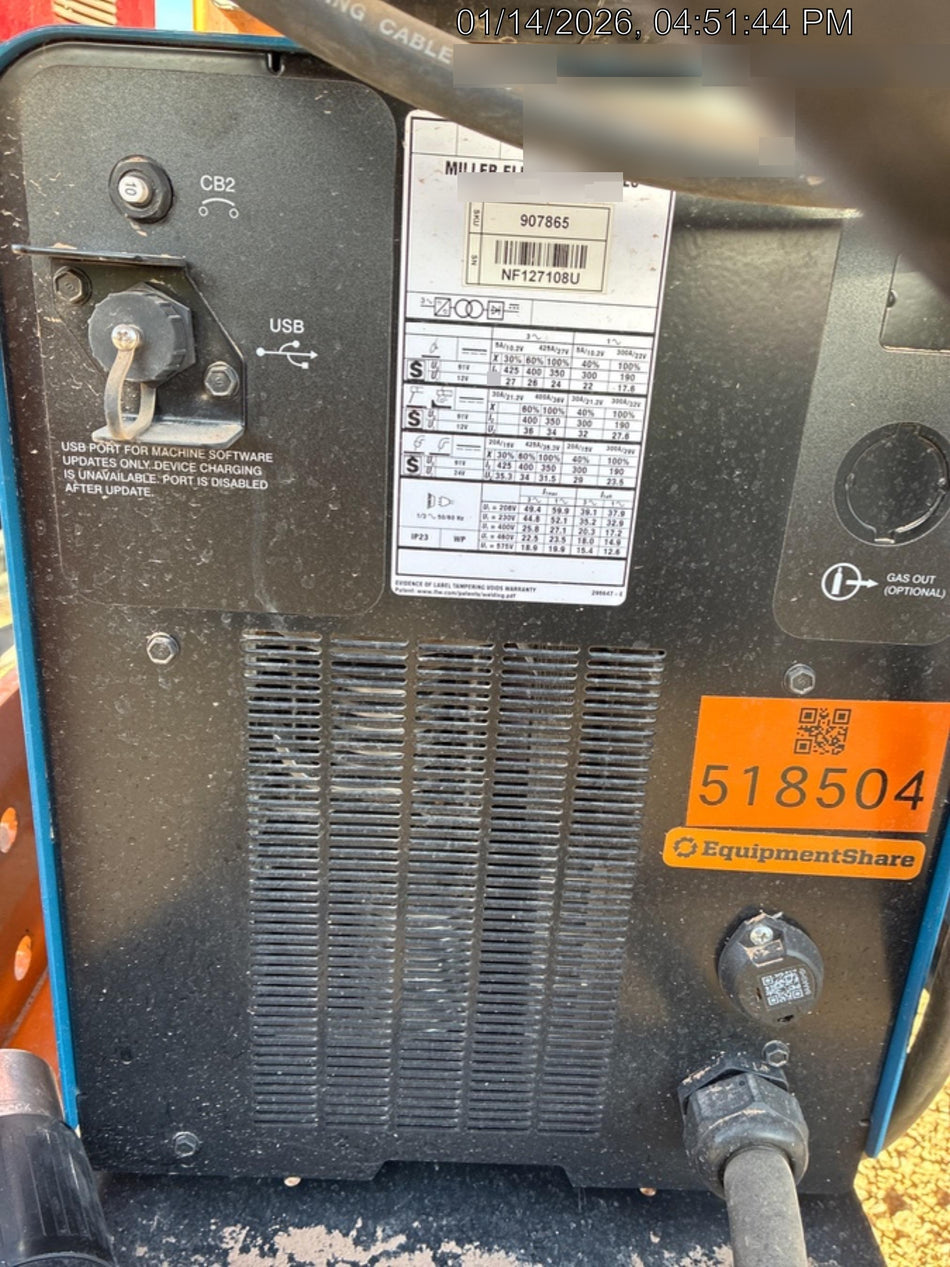 2025 MILLER ELECTRIC XMT 400