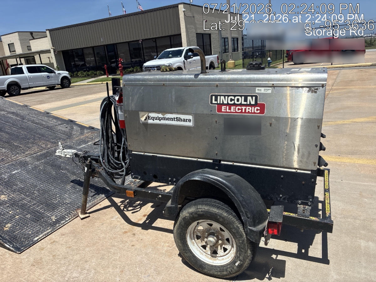 2019 Lincoln Electric Vantage 322 Welder Ready-Pak 3, Two wheel trailer, Fender and Light kit, Cable Rack
