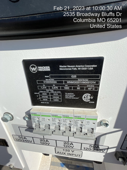 2022 WACKER NEUSON G25