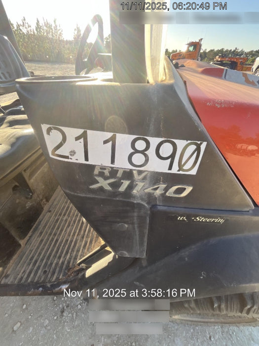 2022 Kubota RTV-X1140W-H Plastic Canopy, Windshield Acrylic Clear, LED Strobe Light, Wire Harness Kit, Back up Alarm