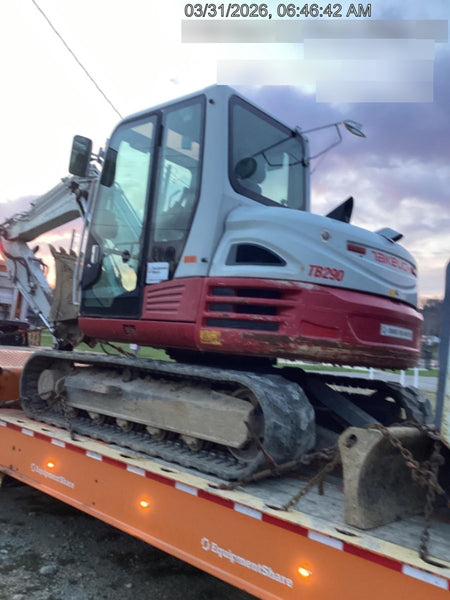 2019 Takeuchi TB290 Takeuchi TB290 Cab/Heat/AC w/Rubber Tracks, Auxiliary Hydraulics, Dozer Blade, Manual QC, 18/24/36" Buckets, Hydraulic Thumb Installed