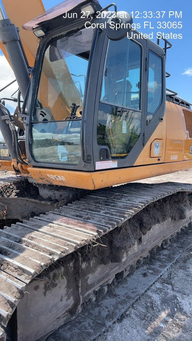 2016 Case CX350D CAB A/C, 13'-3" ARM, STEEL TRACKS, THUMB