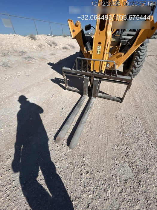 2019 JCB 510-56 Open ROPS, 74 HP, Solid Tires, Worklights, Beacon, Aux Hydraulics, Lifting Eye w/60" Carriage/60" Forks
