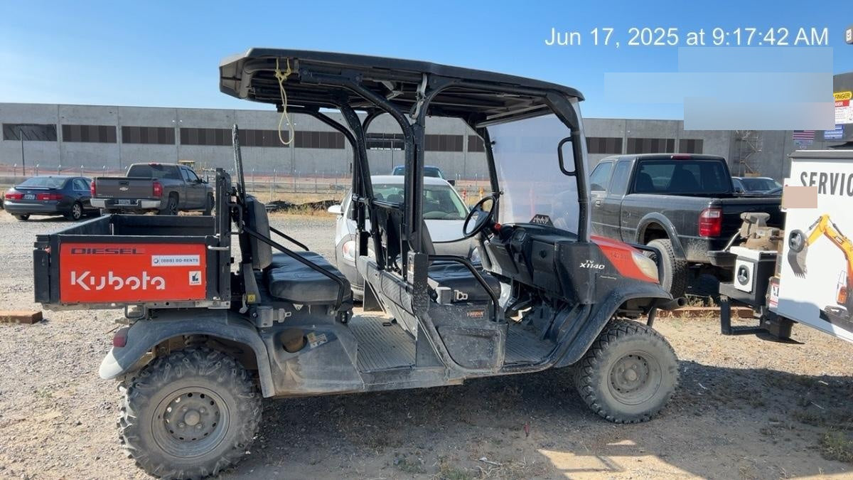 2022 Kubota RTV-X1140W-H Plastic Canopy, Windshield Acrylic Clear, LED Strobe Light, Wire Harness Kit, Back up Alarm
