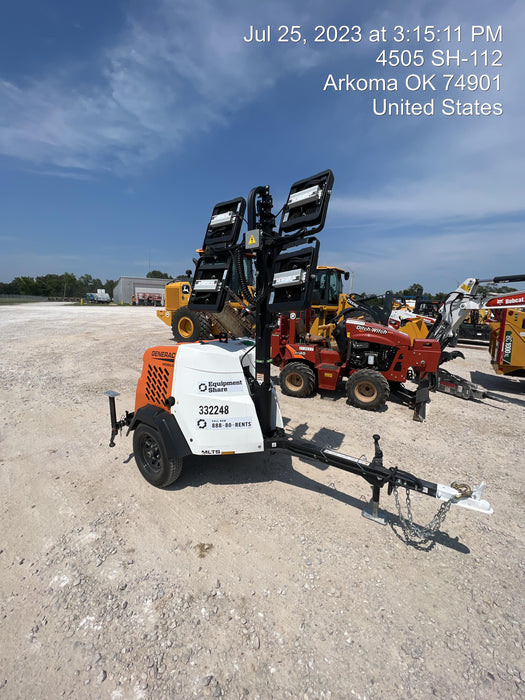 2023 Generac MLT2 Diesel, Flex Switch 120V Input, Powerzone Controller, (4) 320W LED Lights, 4kW Generator, 39.9 Gal Fuel Tank, 2" Ball, T3