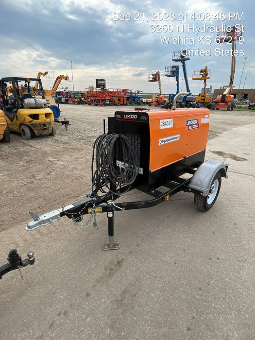 2022 Lincoln Electric LE400 Kubota V1505, Trlr, Cable Rack, Light Kit, ES Decals, T3