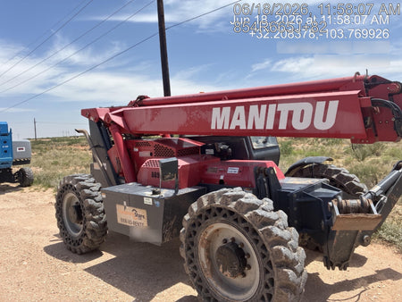 2018 Manitou MTA10055 Manitou MTA 10055 (open ROPS) w/Cab/Heat/AC, Work Lights/Strobe, Aux Hyd, Solid Tires, Lift Hook, 66" Carriage, 60" Forks
