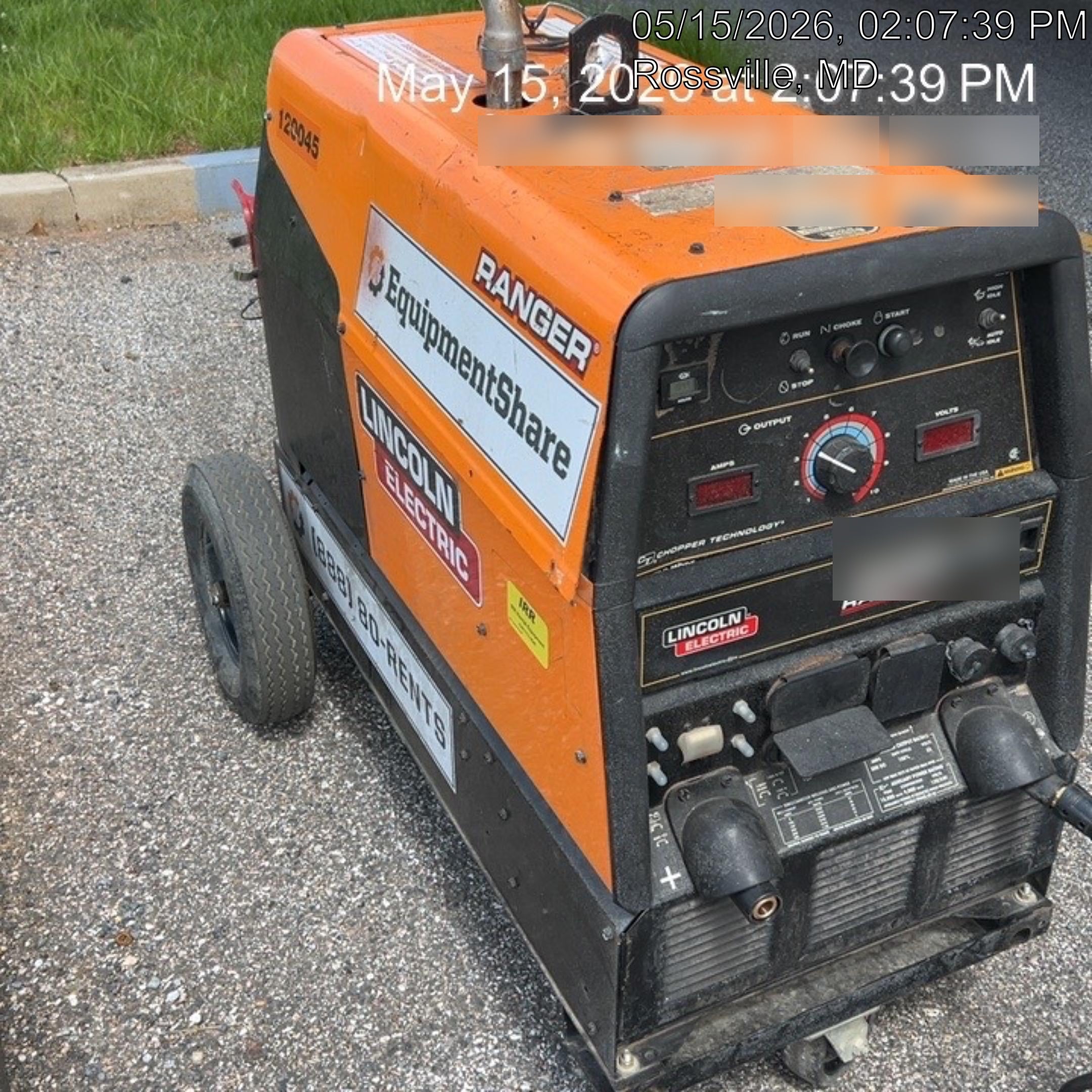 2020 Lincoln Electric Ranger 305 LPG Kohler Engine, One-Pak