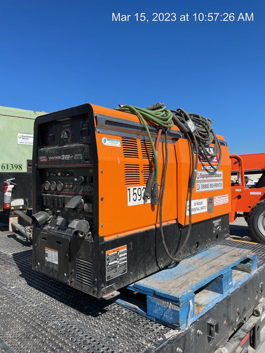 2021 Lincoln Electric Vantage 322 Vantage 322 Ready Pak 3 w/ Decals, ORANGE (includes trailer, cable rack, fender light kit) NO Telematics