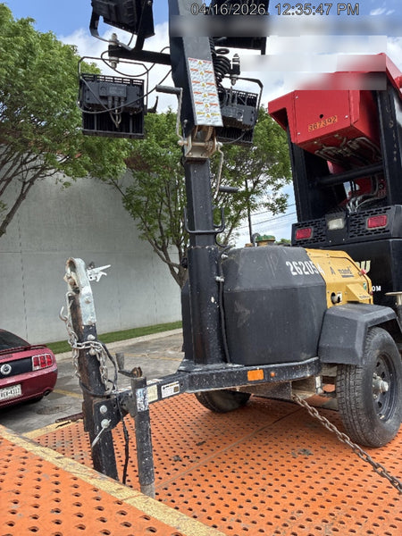 2022 Allmand NLV3GR (4) LED Light Fixture 350W, 23' Vertical Mast, 3kW Prime, Towable, ES Decals, T3