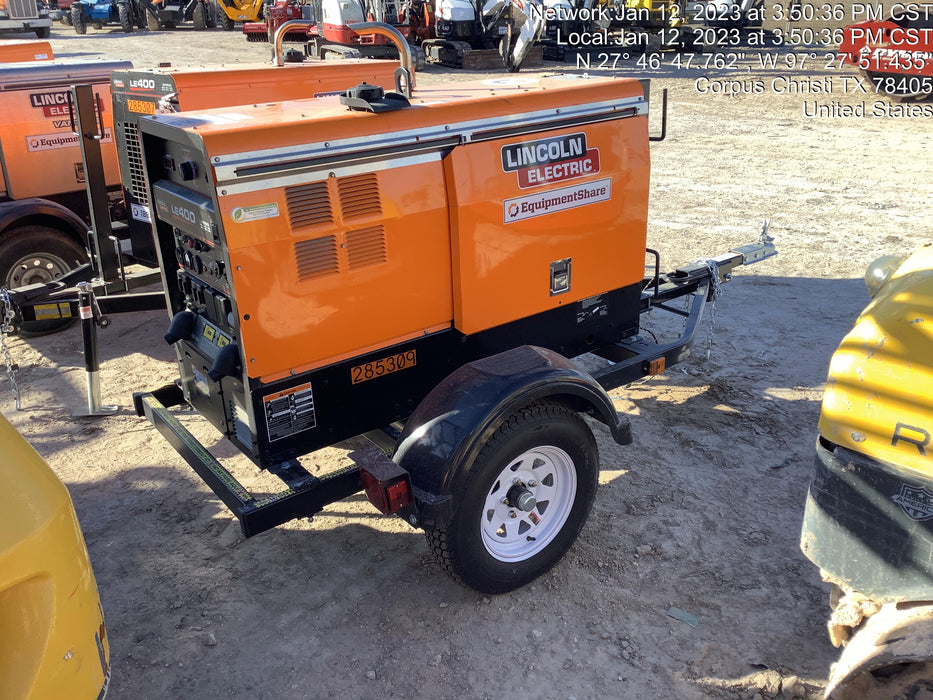 2022 Lincoln Electric LE400 Kubota V1505, Trlr, Cable Rack, Light Kit, ES Decals, T3