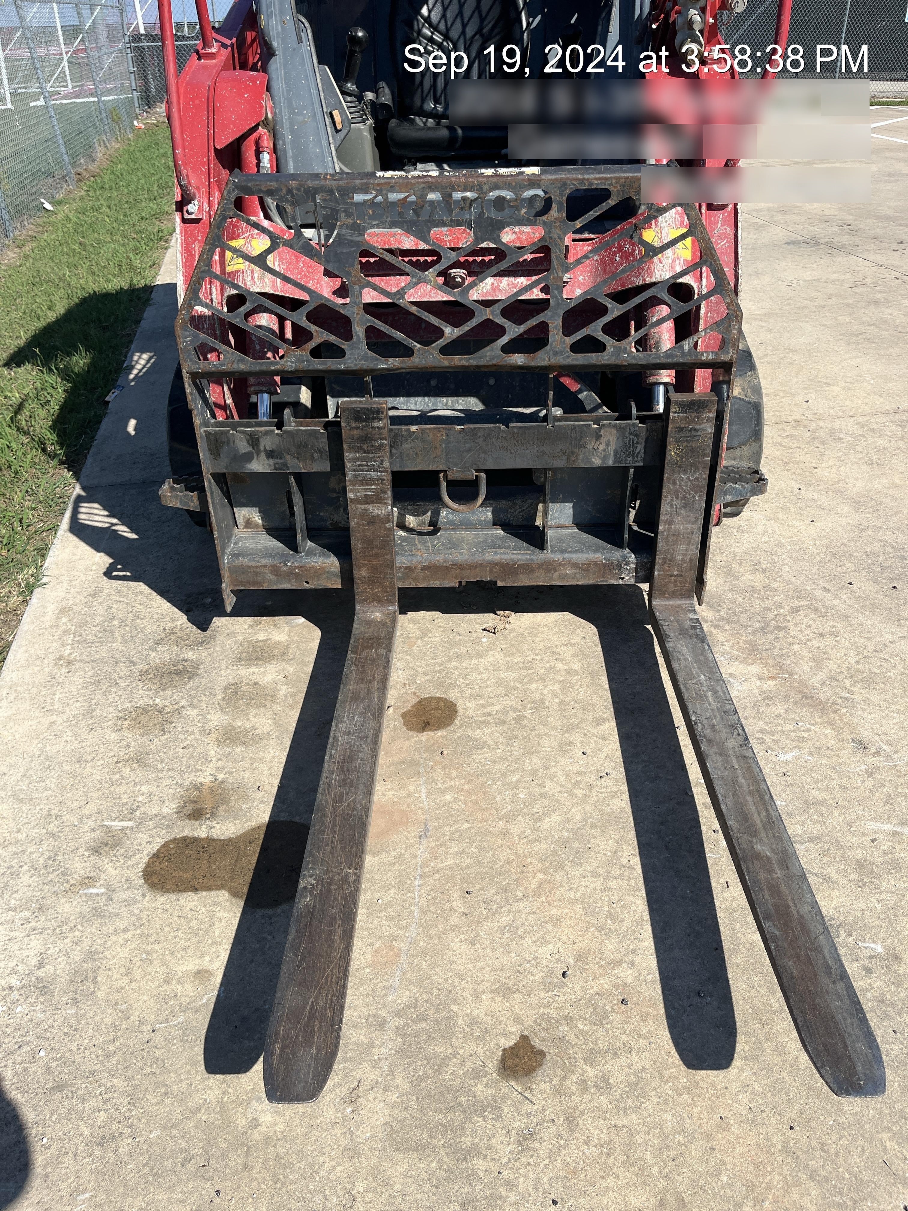 2020 BRADCO 48" Skid Loader Pallet Forks