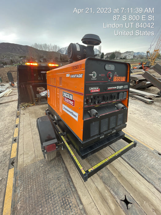 2021 Lincoln Electric Vantage 549X Ready Pak 3, ORANGE (includes trailer, cable rack, fender light kit)