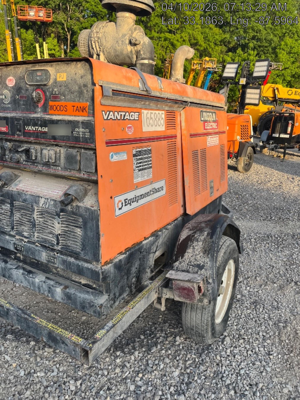 2021 Lincoln Electric Vantage 549X Ready Pak 3, ORANGE (includes trailer, cable rack, fender light kit)