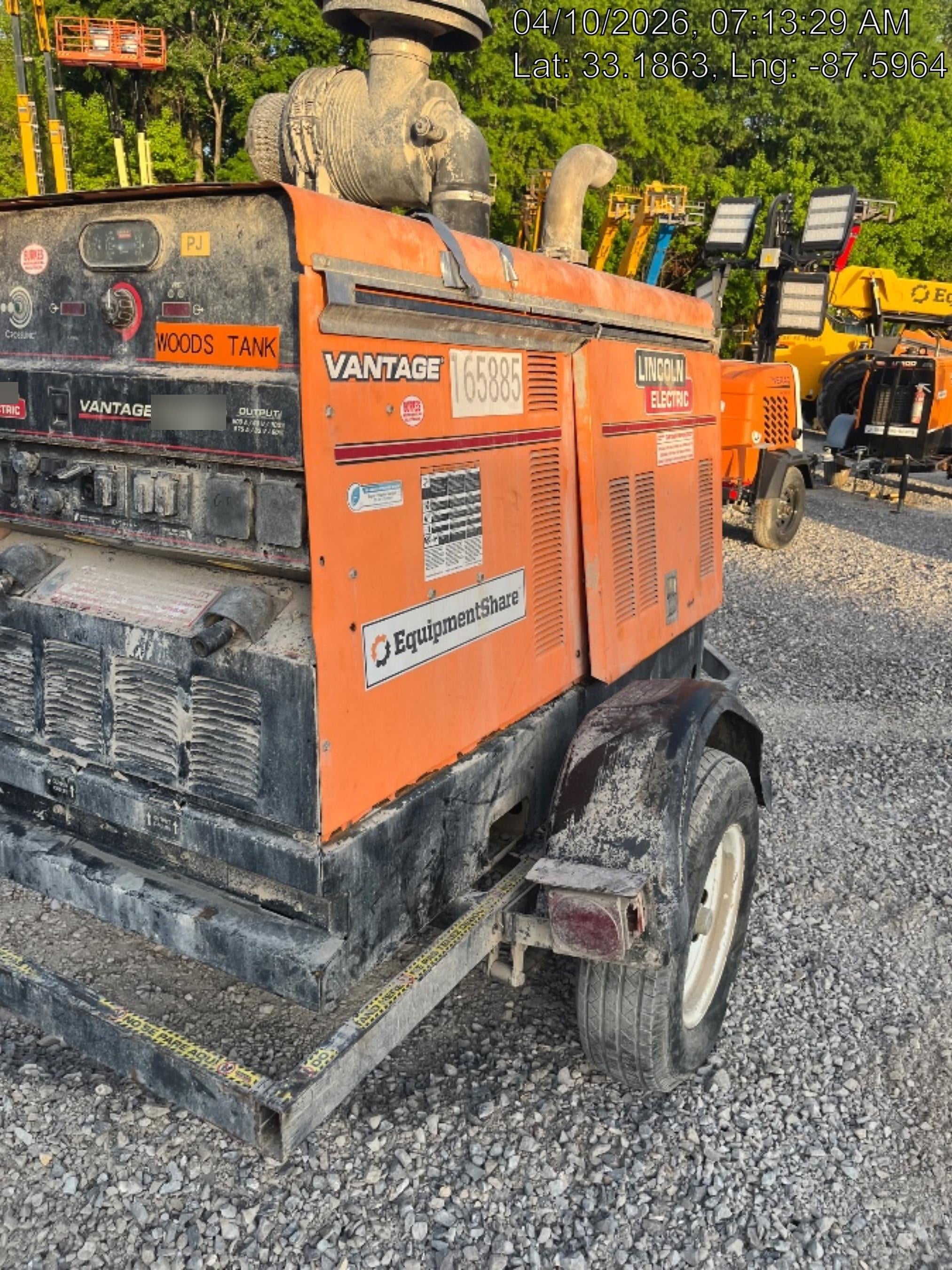 2021 Lincoln Electric Vantage 549X Ready Pak 3, ORANGE (includes trailer, cable rack, fender light kit)