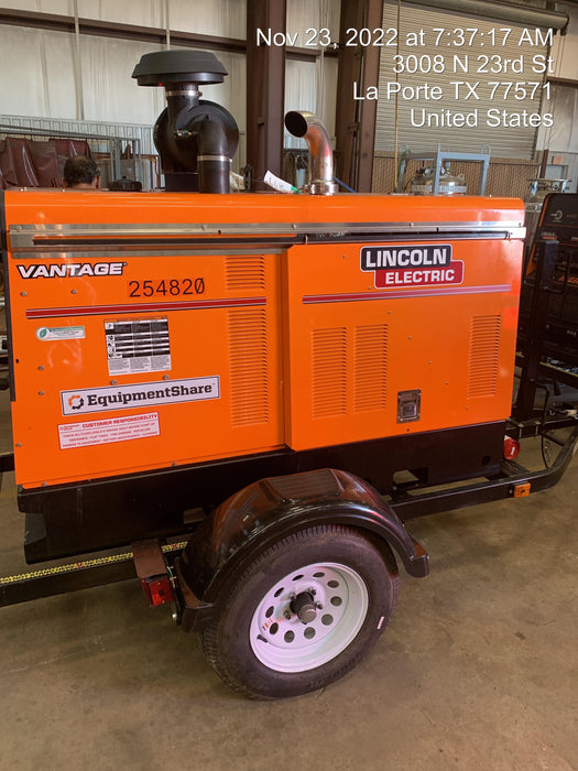 2022 Lincoln Electric Vantage 549X Crosslink Technology, Trailer Mounted, ES Decals, T3