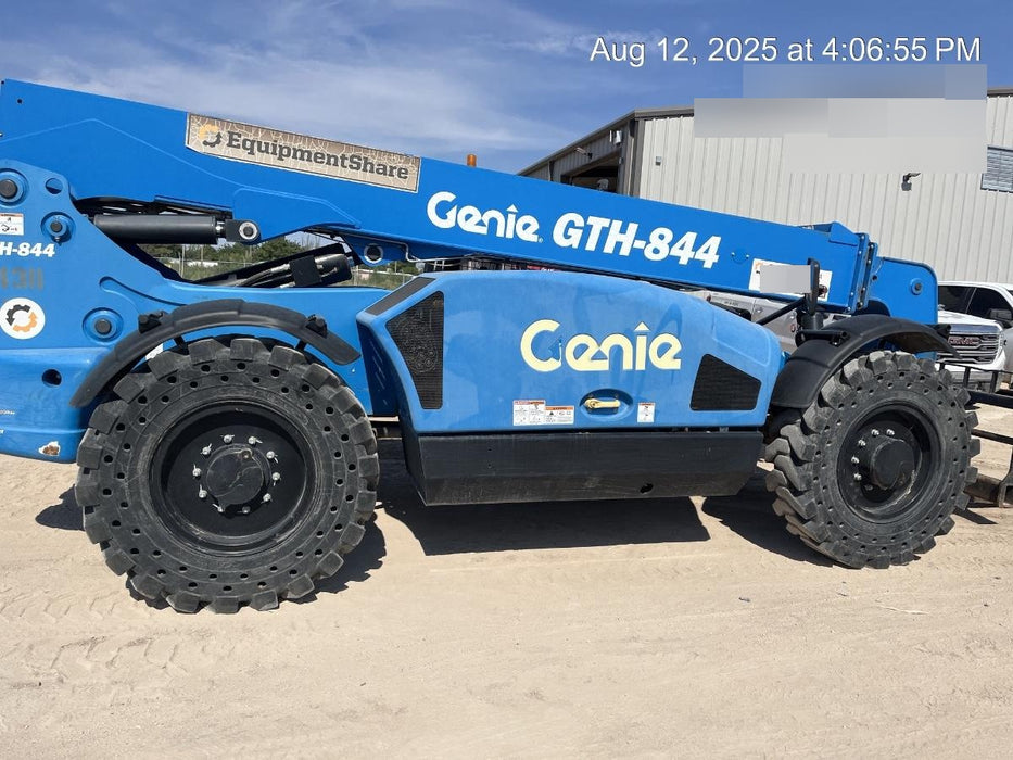 2018 Genie GTH-844 Genie GTH-844 w/Open ROPS, Solid Tires, beacon/work lights, 60" carriage/forks