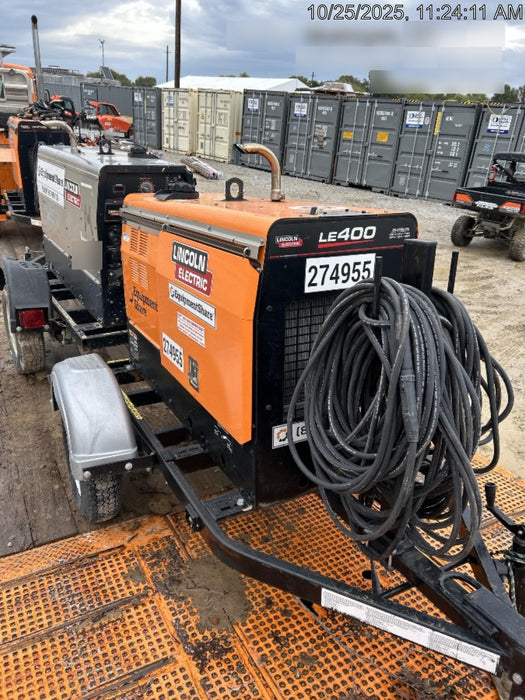 2022 Lincoln Electric LE400 Kubota V1505, Trlr, Cable Rack, Light Kit, ES Decals, T3