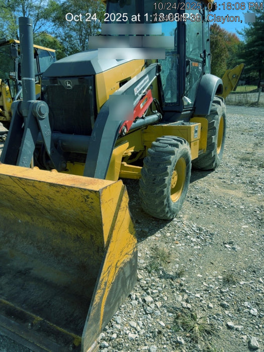 2020 John Deere 410L - Extendable Stick Cab/Heat/Air, 4WD, Extendable Stick, Pilot Controls, 2 Way Hydraulics, TAG Manual QC