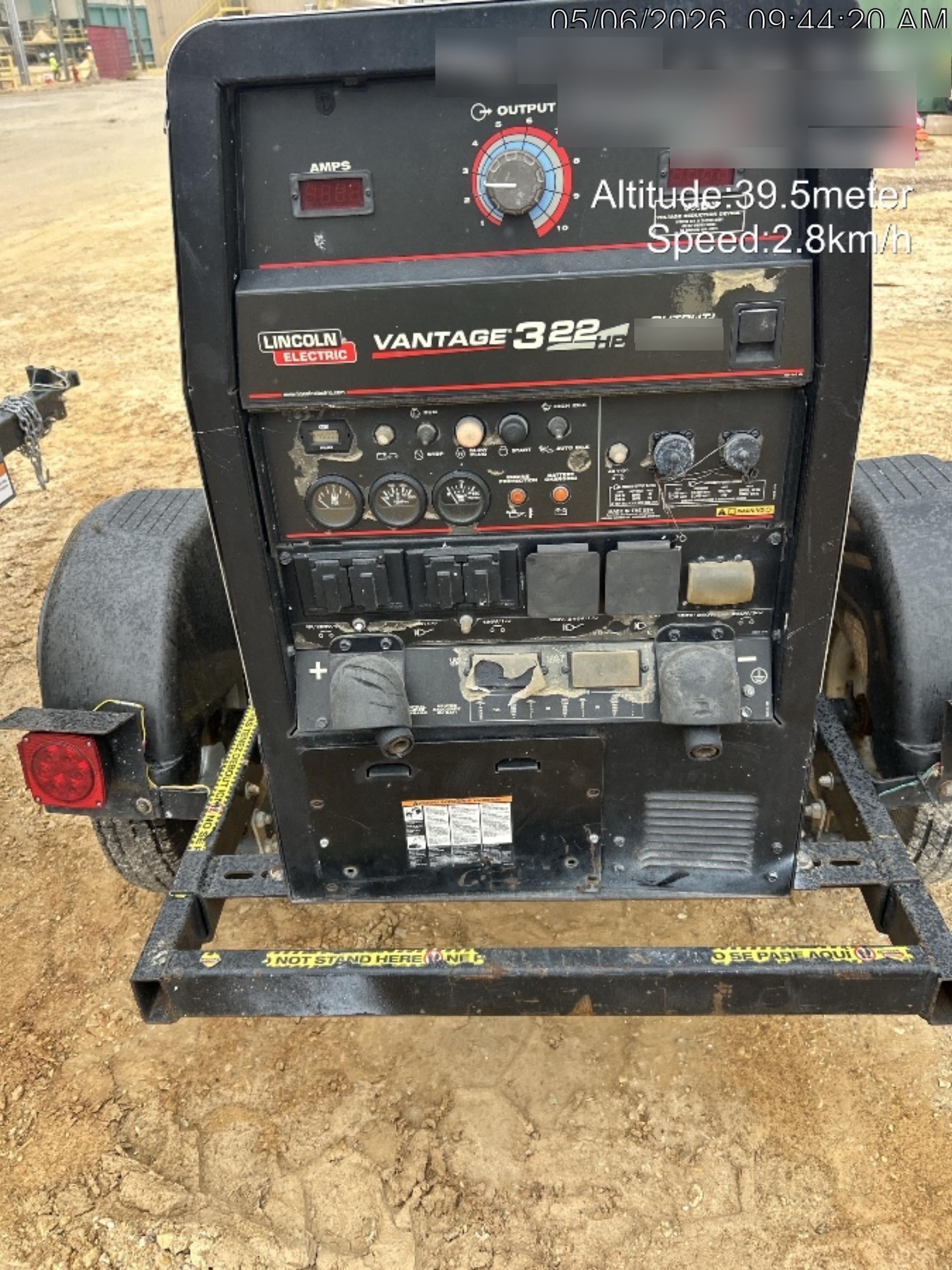 2019 Lincoln Electric Vantage 322 Ready-Pak 3, Two Wheel Trailer, Fender and Light Kit, Cable Rack