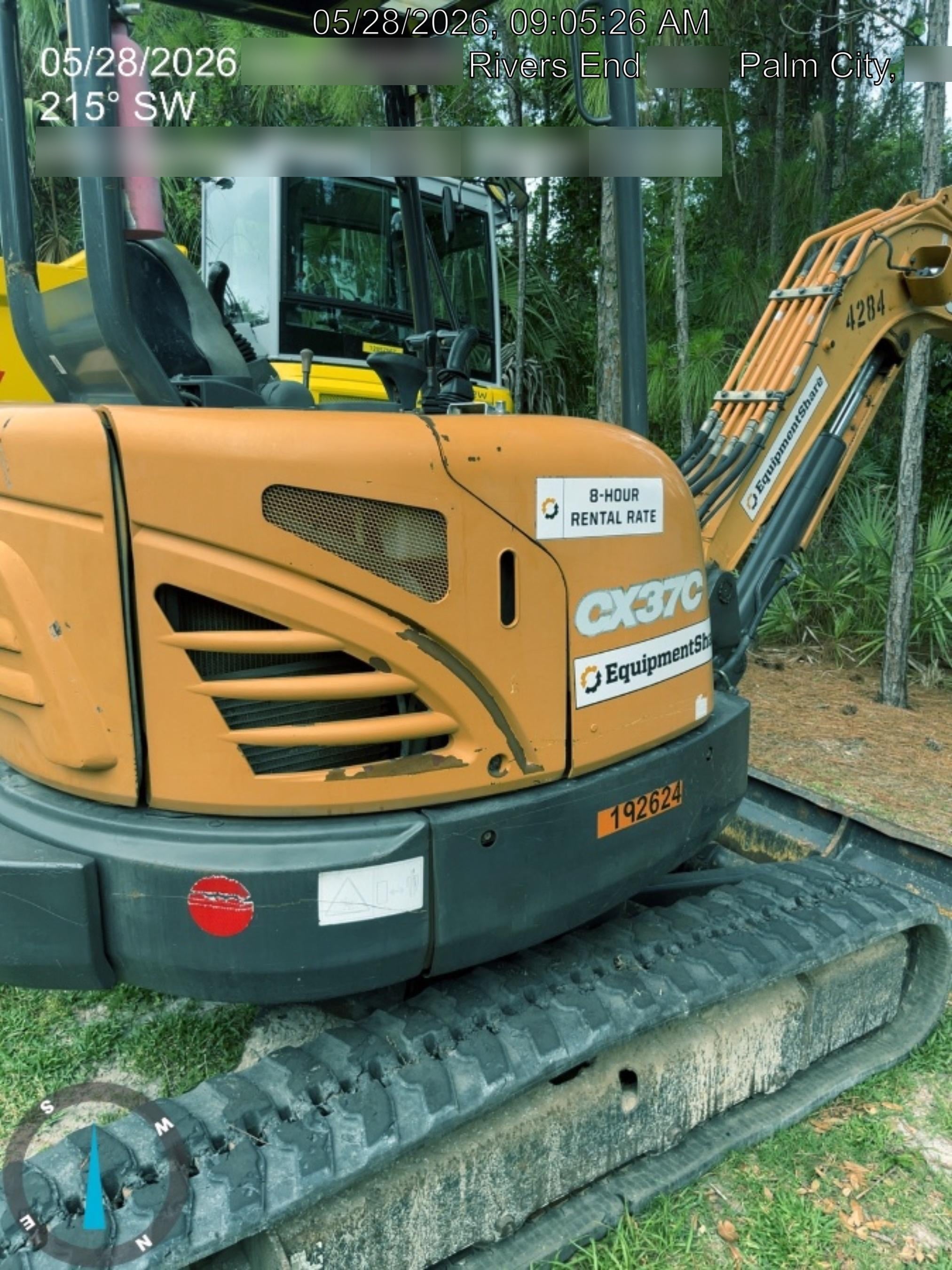 2018 Case CX37C ROPS, LONG ARM, RUBBER TRACKS, AUX HYD