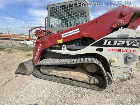 2018 Takeuchi TL12V2C Takeuchi TL12V2C Cab Skid Steer Track Loader, 80" HD dirt bucket with 9 teeth