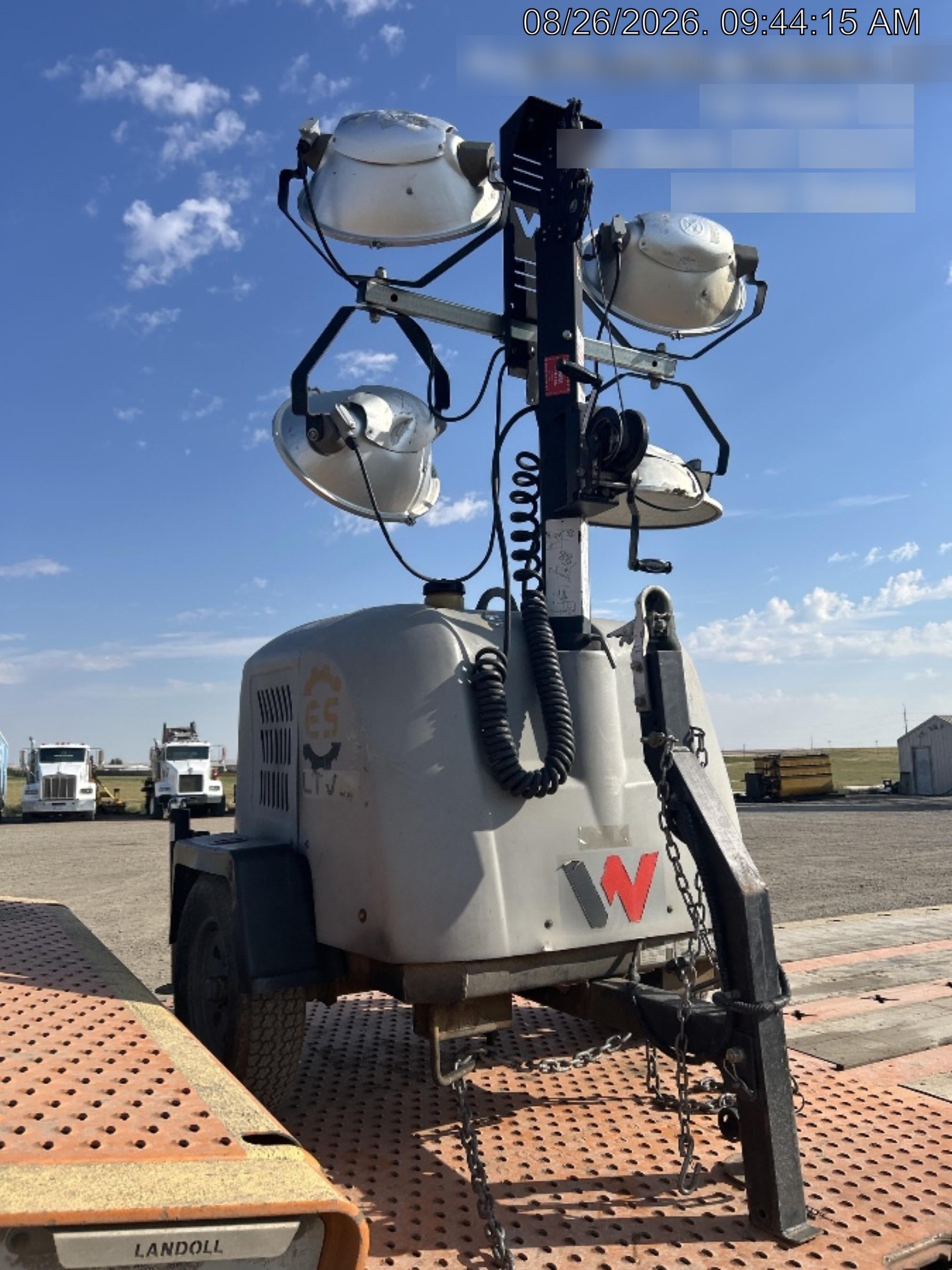 Wacker Neuson LTV6K-MH Wacker Neuson LTV6K Mobile Light Tower w/Fuel Level Sensor Installed