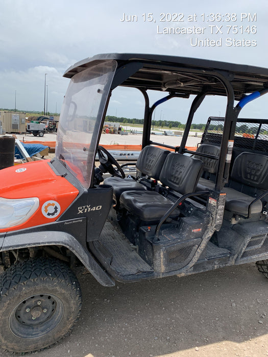 2021 Kubota RTV-X1140W-H Plastic Canopy, Windshield Acrylic Clear, LED Strobe Light, Wire Harness Kit, Back up Alarm