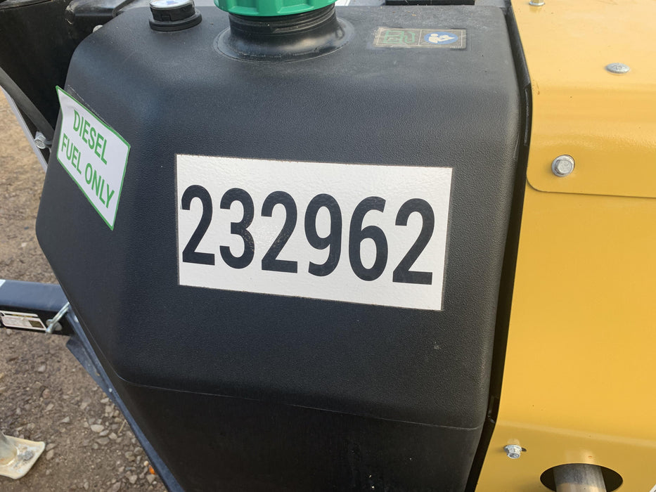 2022 Allmand NLV3GR (4) LED Light Fixture 350W, 23' Vertical Mast, 3kW Prime, Towable, Deep Sea L401, Leveling Jacks, Yanmar T4F 5.8hp