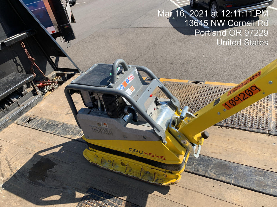 2020 Wacker Neuson DPU4545HEH Reversible Plate Compactor, Diesel