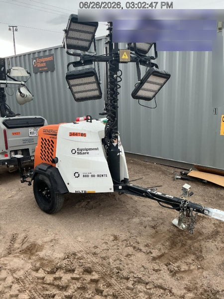 2023 Generac MLT2 Diesel, Flex Switch 120V Input, Powerzone Controller, (4) 320W LED Lights, 4kW Generator, 39.9 Gal Fuel Tank, 2" Ball, T3