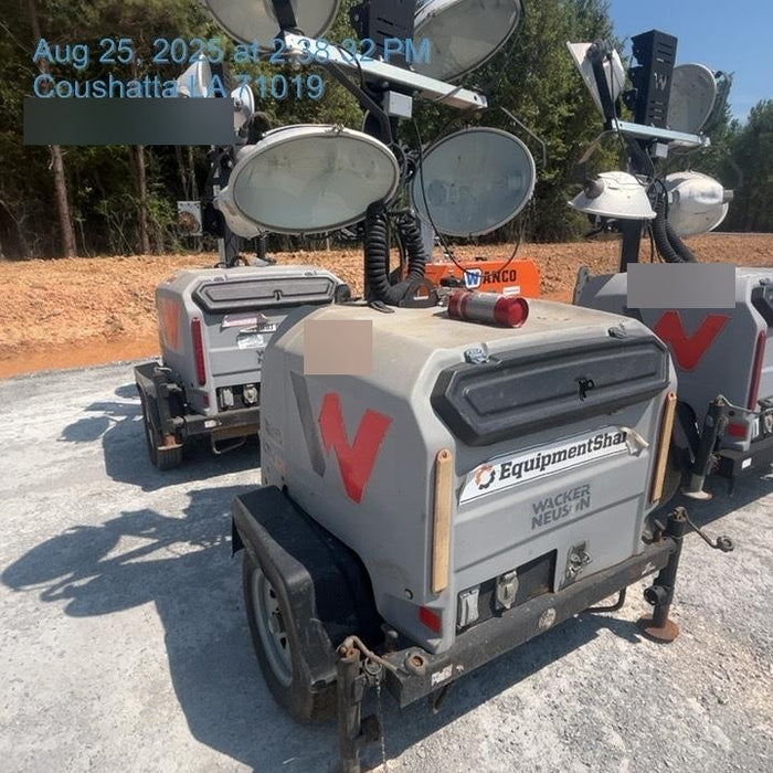 2019 Wacker Neuson LTV6L-MH Wacker Neuson LTV6L Mobile Light Tower w/Fuel Level Sensor Installed
