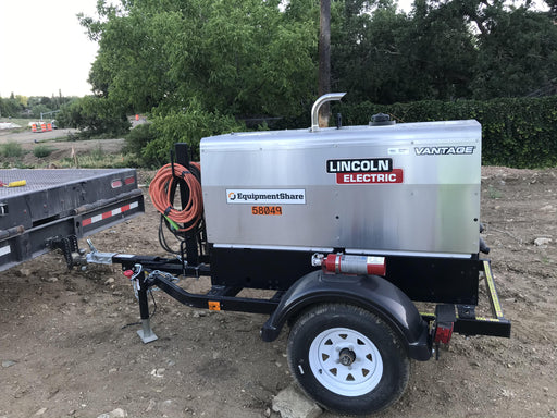 2019 Lincoln Electric Vantage 322 Welder Ready-Pak 3, Two wheel trailer, Fender and Light kit, Cable Rack