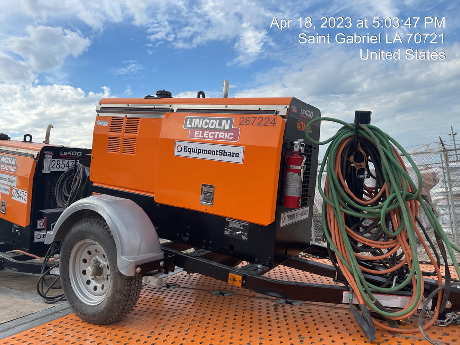 2022 Lincoln Electric LE400 Kubota V1505, Trlr, Cable Rack, Light Kit, ES Decals, T3