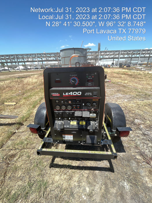 2022 Lincoln Electric LE400 Kubota V1505, Trlr, Cable Rack, Light Kit, ES Decals, T3